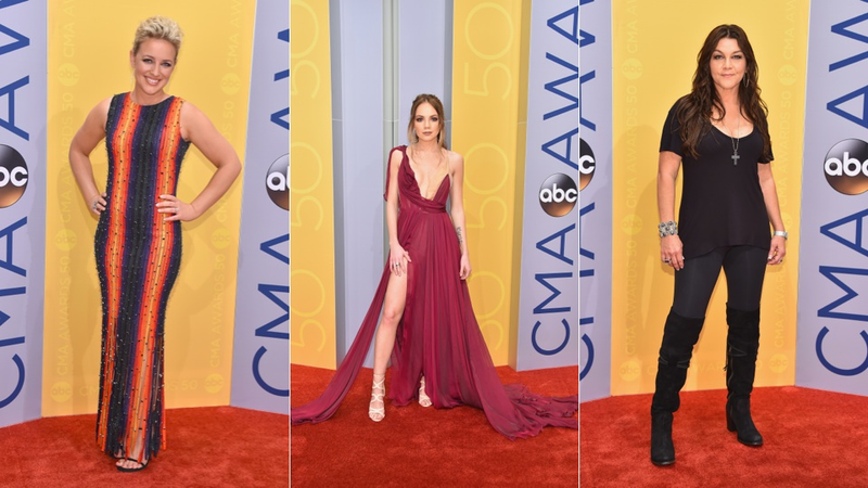 Illustration for article titled All the Country Royalty Wore Leather and Lace on the 50th Annual CMAs Red Carpet
